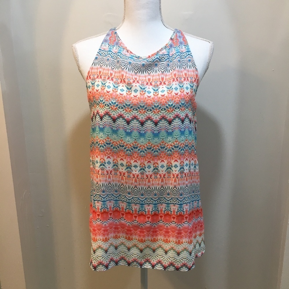 Rachel Zoe Sleeveless Print Top